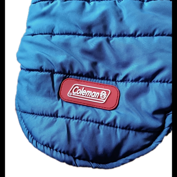 💙 Coleman Fleece Lined Dog Puffer Jacket Coat Pets Small Blue Outdoor S - Picture 2 of 12